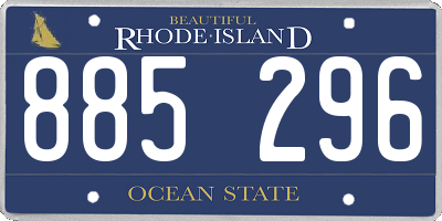 RI license plate 885296