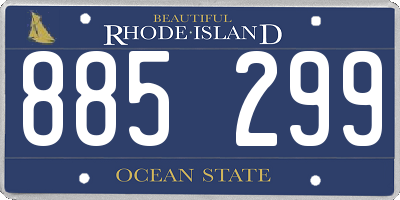 RI license plate 885299