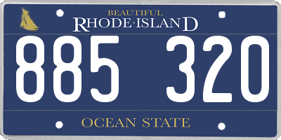 RI license plate 885320