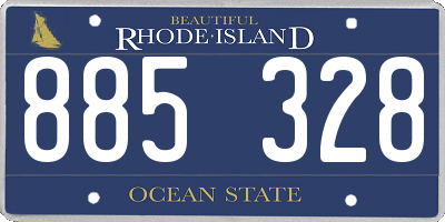RI license plate 885328