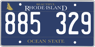 RI license plate 885329