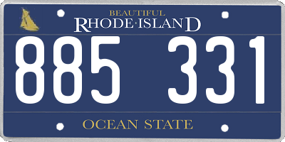 RI license plate 885331