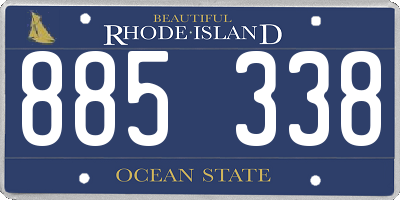 RI license plate 885338