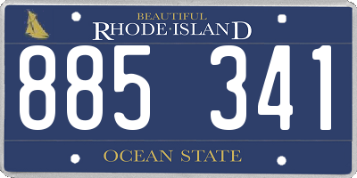 RI license plate 885341