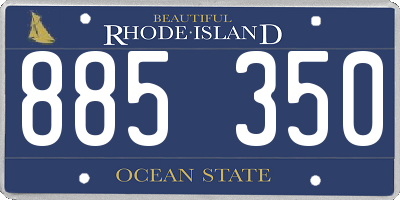 RI license plate 885350