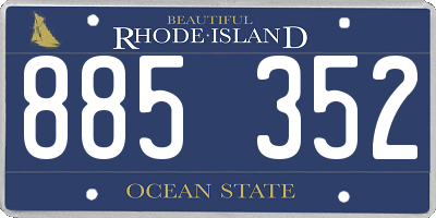 RI license plate 885352