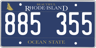 RI license plate 885355