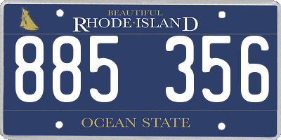 RI license plate 885356