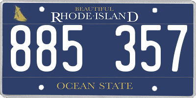 RI license plate 885357