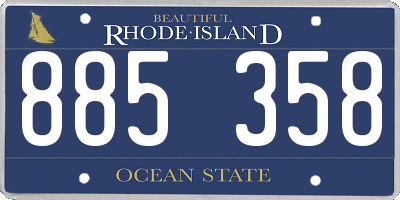 RI license plate 885358