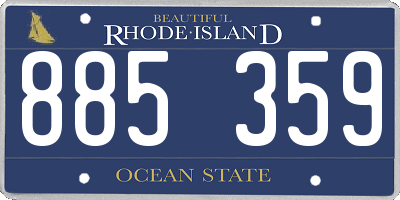 RI license plate 885359