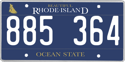 RI license plate 885364