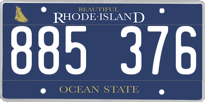 RI license plate 885376