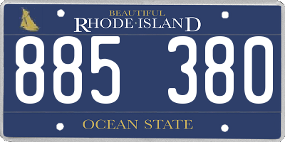 RI license plate 885380