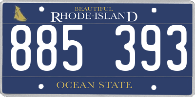 RI license plate 885393