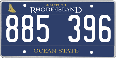 RI license plate 885396