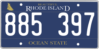 RI license plate 885397