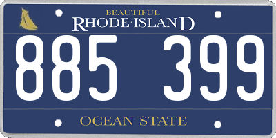 RI license plate 885399