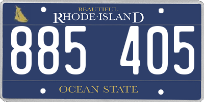 RI license plate 885405