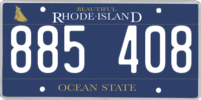 RI license plate 885408
