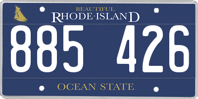 RI license plate 885426
