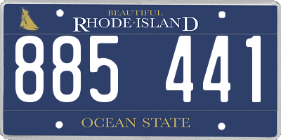 RI license plate 885441