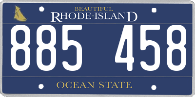 RI license plate 885458