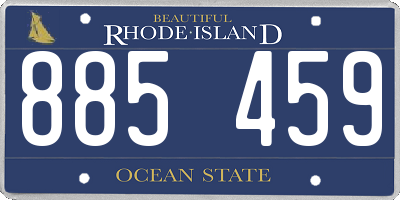 RI license plate 885459