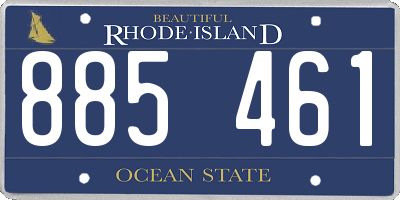 RI license plate 885461