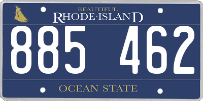 RI license plate 885462