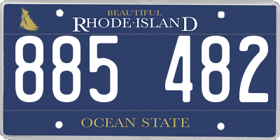RI license plate 885482