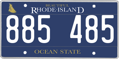 RI license plate 885485