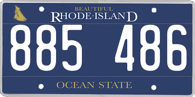 RI license plate 885486
