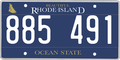 RI license plate 885491