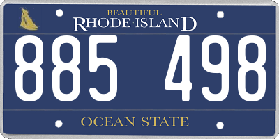 RI license plate 885498