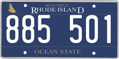 RI license plate 885501