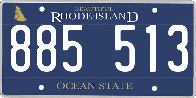RI license plate 885513
