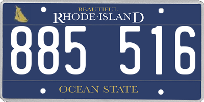 RI license plate 885516