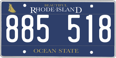 RI license plate 885518