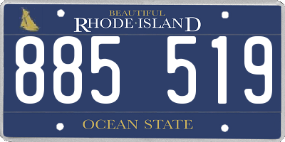 RI license plate 885519