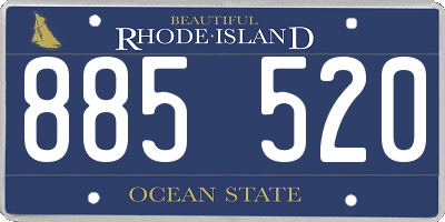 RI license plate 885520