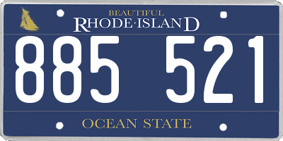 RI license plate 885521