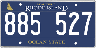 RI license plate 885527