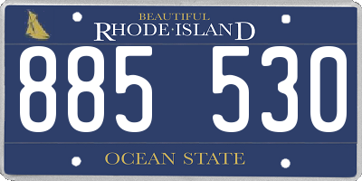 RI license plate 885530