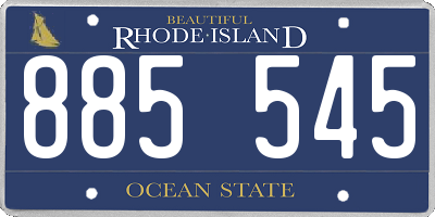 RI license plate 885545