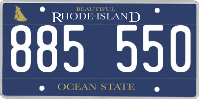RI license plate 885550