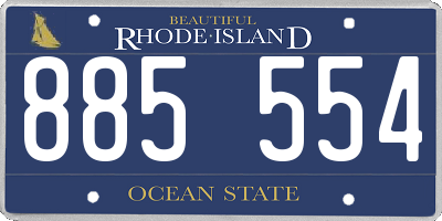 RI license plate 885554
