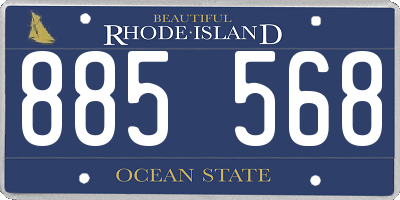 RI license plate 885568