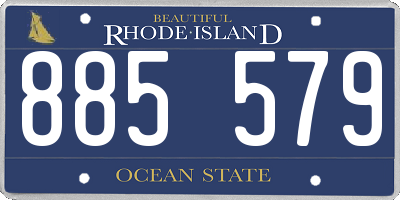 RI license plate 885579