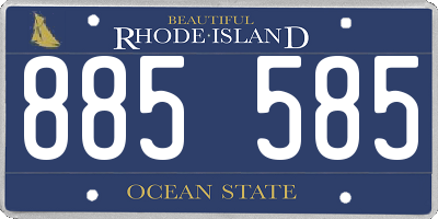 RI license plate 885585